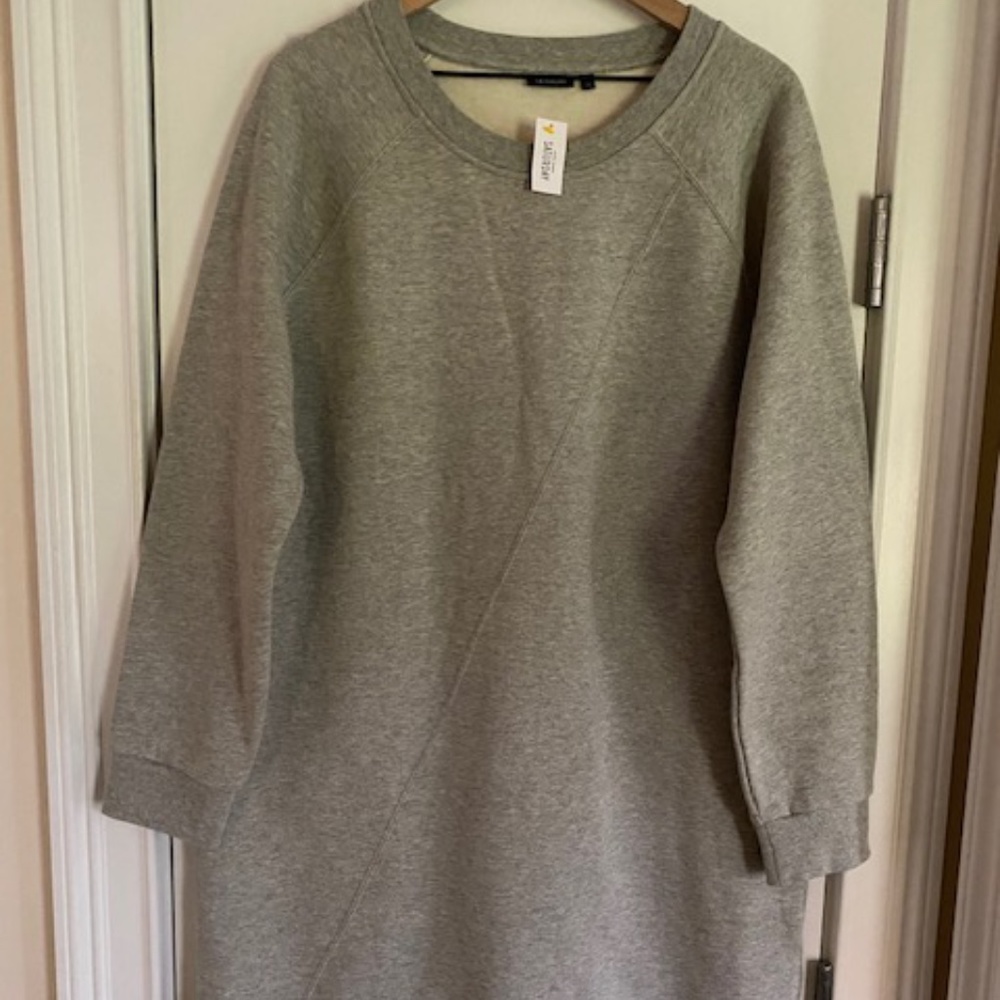 Kate Spade "SATURDAY"  Heather Gray Sweatshirt Dress SZ Extra LG~Retro~Vintage